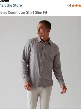 RHONE Men's Slim Long-Sleeve Checked Shirt - Gray